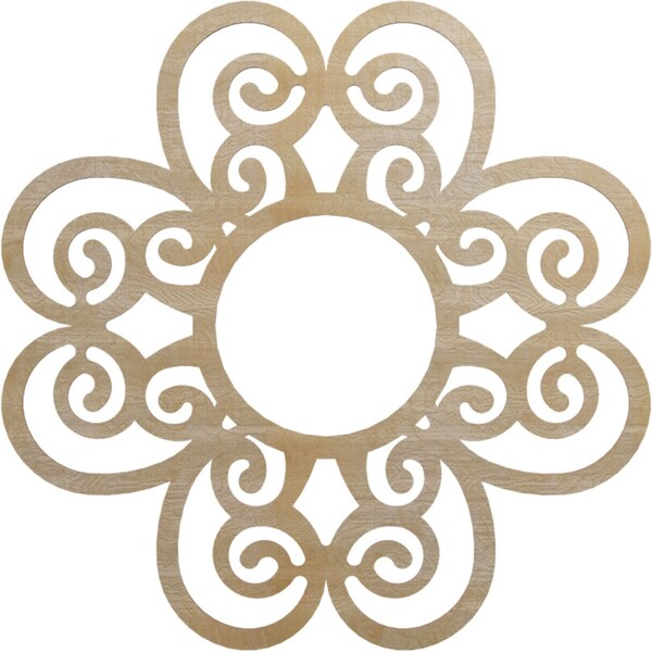 Ekena Millwork Cohen Wood Fretwork Pierced Ceiling Medallion, Birch, 36"OD x 12 1/4"ID x 1/4"T CMWP36X36X0250COBI - main